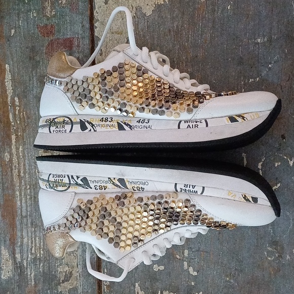 PREMIATA studded sneakers 37 7 2593 rare design - Picture 9 of 15